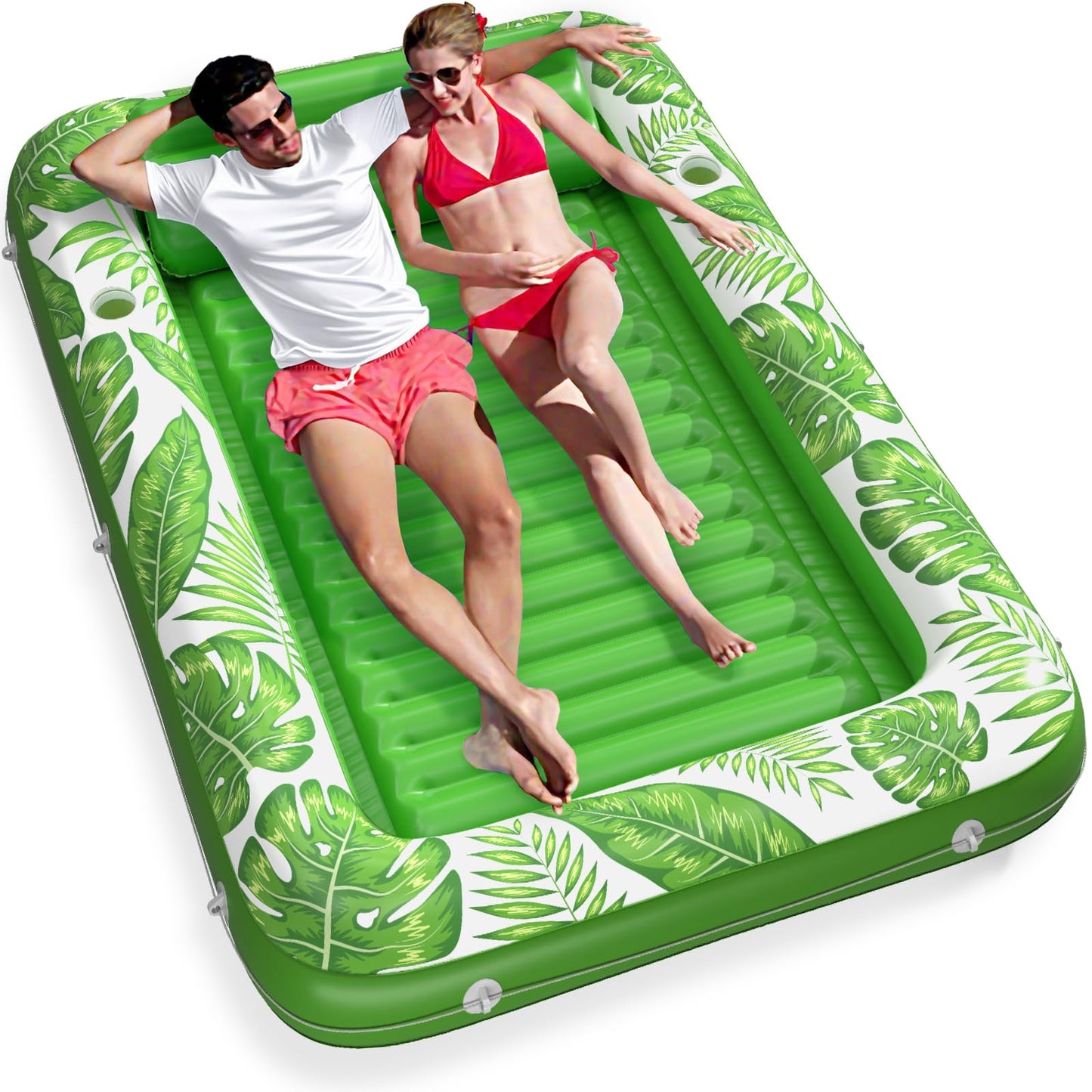 Jasonwell Inflatable Tanning Pool Lounger – 4-in-1 Sun Tan Tub, Water-Filled Pool Float