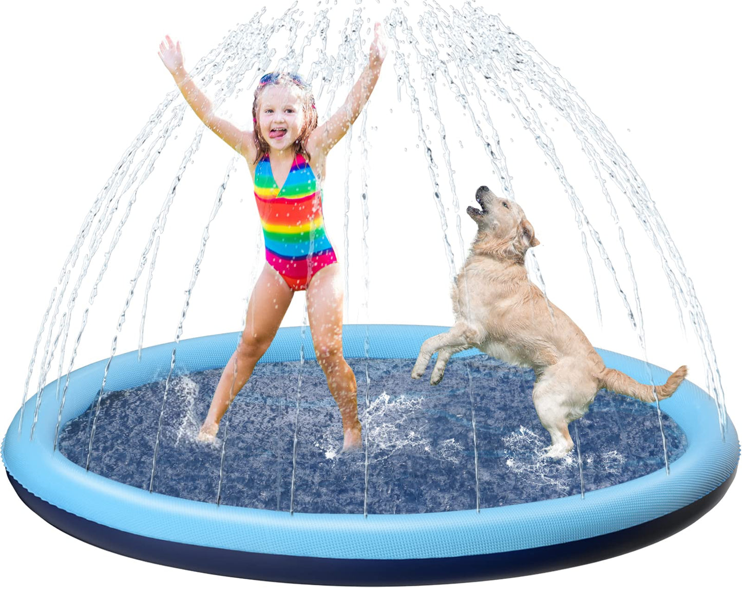 Jasonwell Kids Dog Splash Pad Sprinkler – Non-Slip, Durable Outdoor Water Play Pad for Dogs & Kids