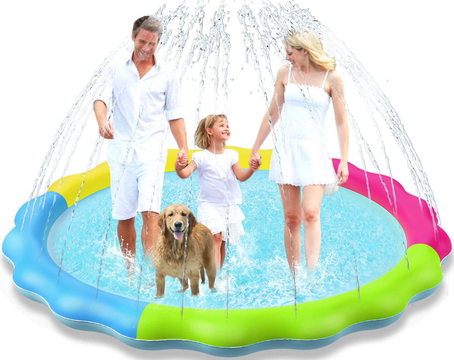 Jasonwell Kids Dog Splash Pad Sprinkler – Non-Slip, Durable Outdoor Water Toy