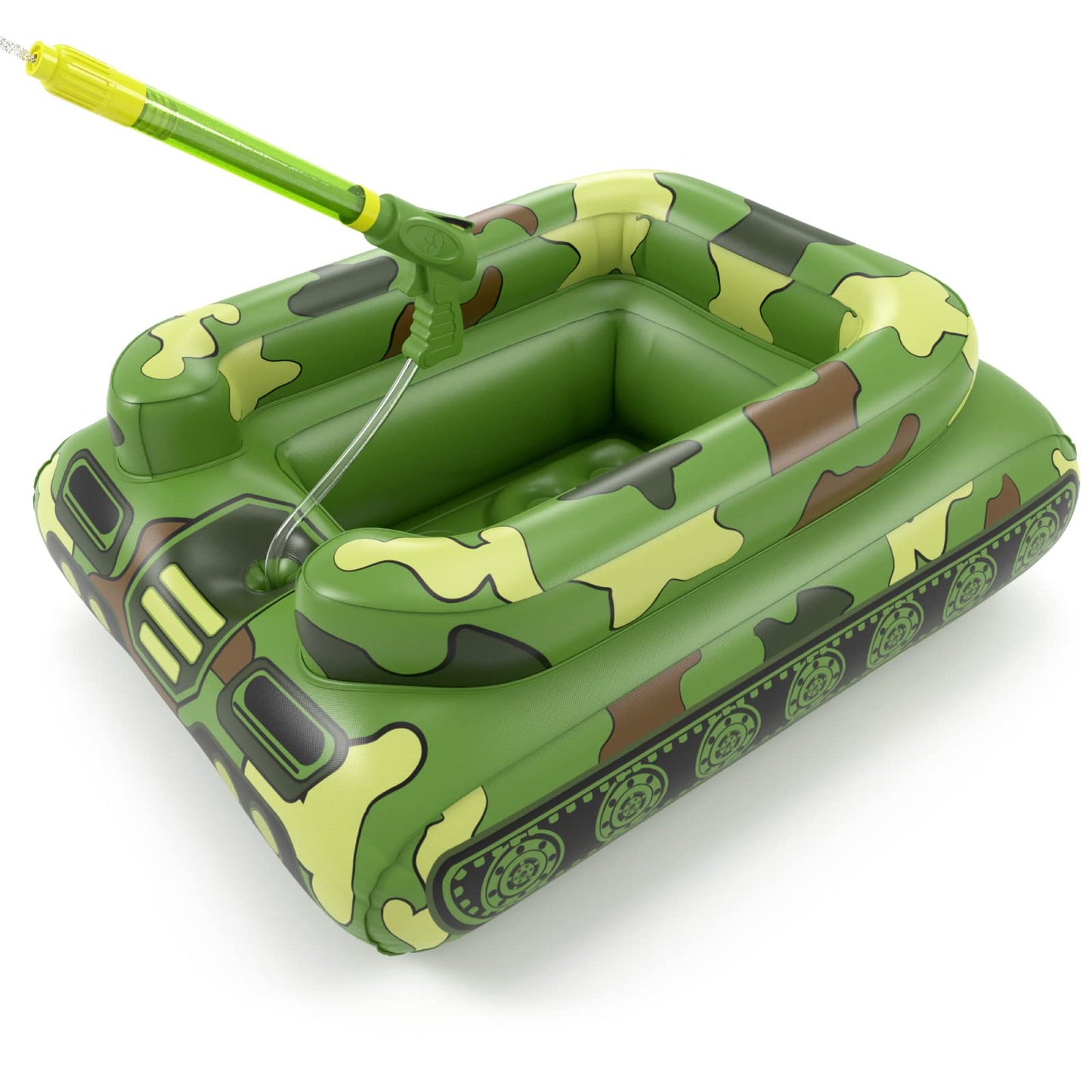 Jasonwell Inflatable Tank Pool Float with Water Cannon for Kids