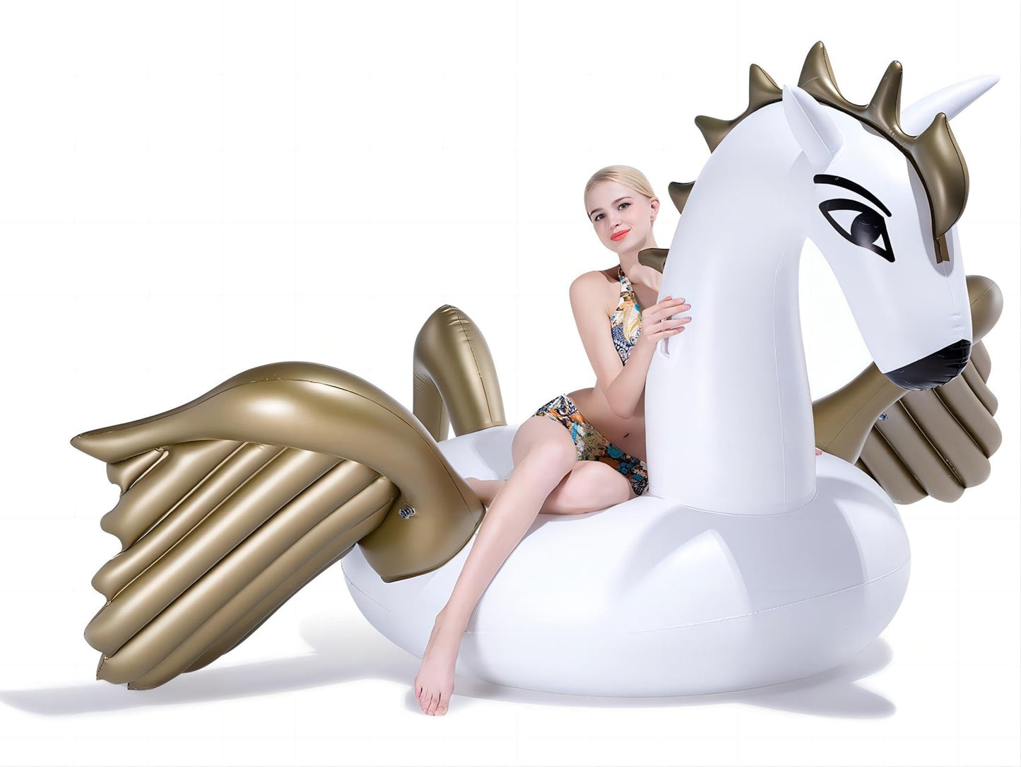 Jasonwell Giant Pegasus Pool Float (XXXL) – Fast-Valve Inflatable Lounger for Two Adults