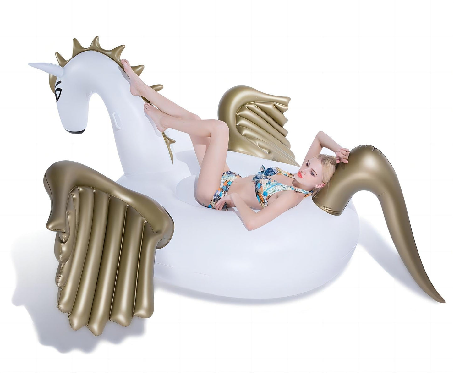 Jasonwell Giant Pegasus Pool Float (XXXL) – Fast-Valve Inflatable Lounger for Two Adults