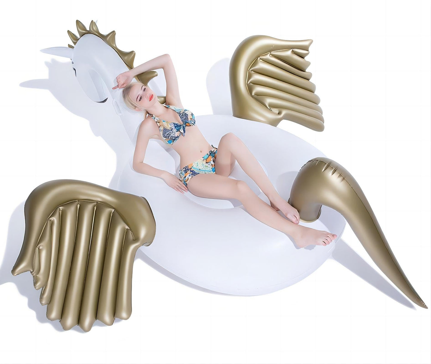 Jasonwell Giant Pegasus Pool Float (XXXL) – Fast-Valve Inflatable Lounger for Two Adults
