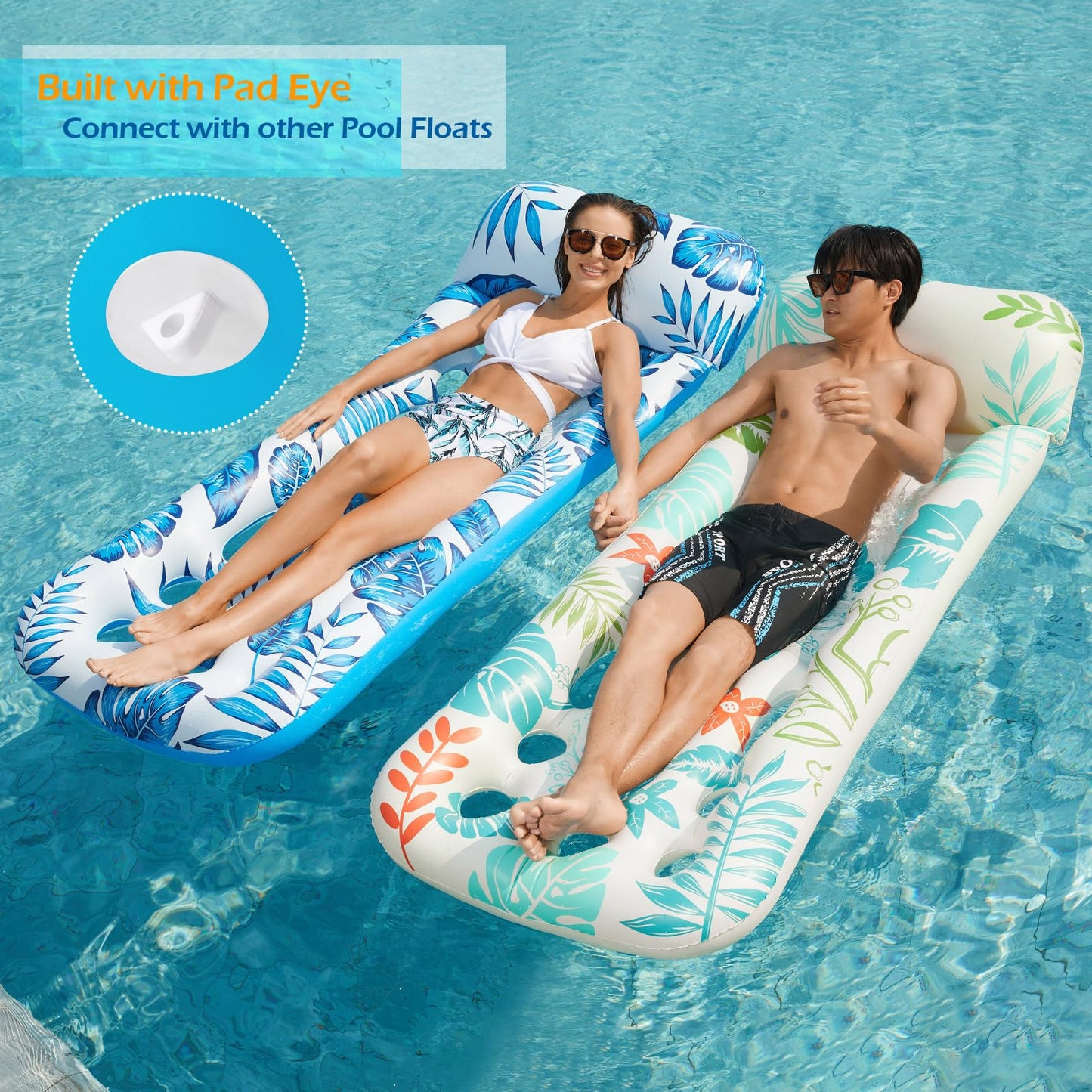 Jasonwell Inflatable Pool Float Lounge – Adult Lounger for Pool & Beach