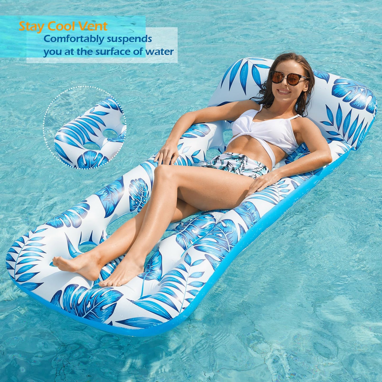 Jasonwell Inflatable Pool Float Lounge – Adult Lounger for Pool & Beach