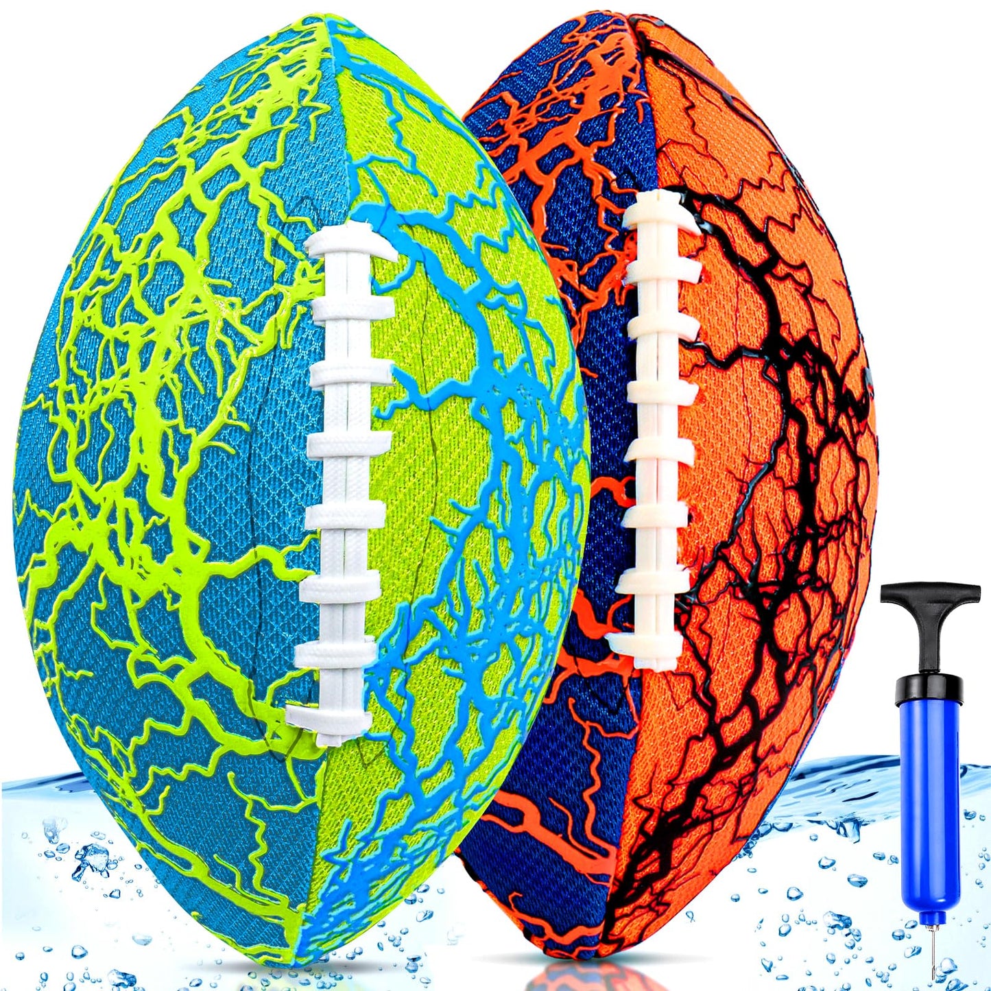 Jasonwell Water Football 2-Pack – Strong Grip Waterproof Pool & Beach Ball