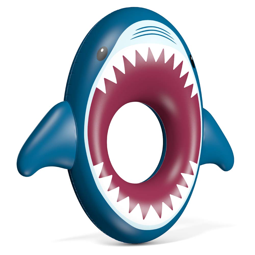 Jasonwell Giant Shark Pool Float – Inflatable Ride-On for Kids & Adults