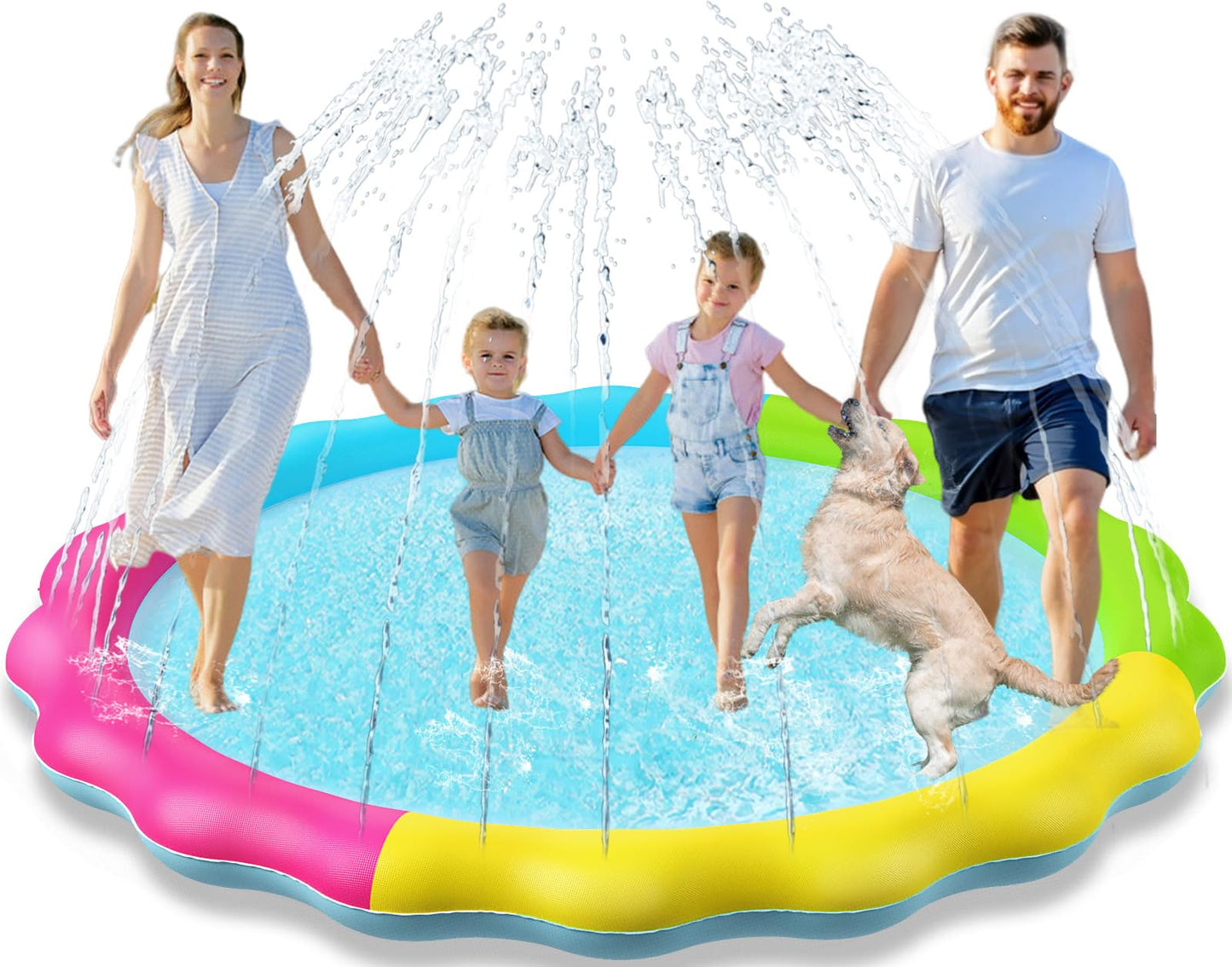 Jasonwell Splash Pad Sprinkler – Durable Outdoor Water Play Mat
