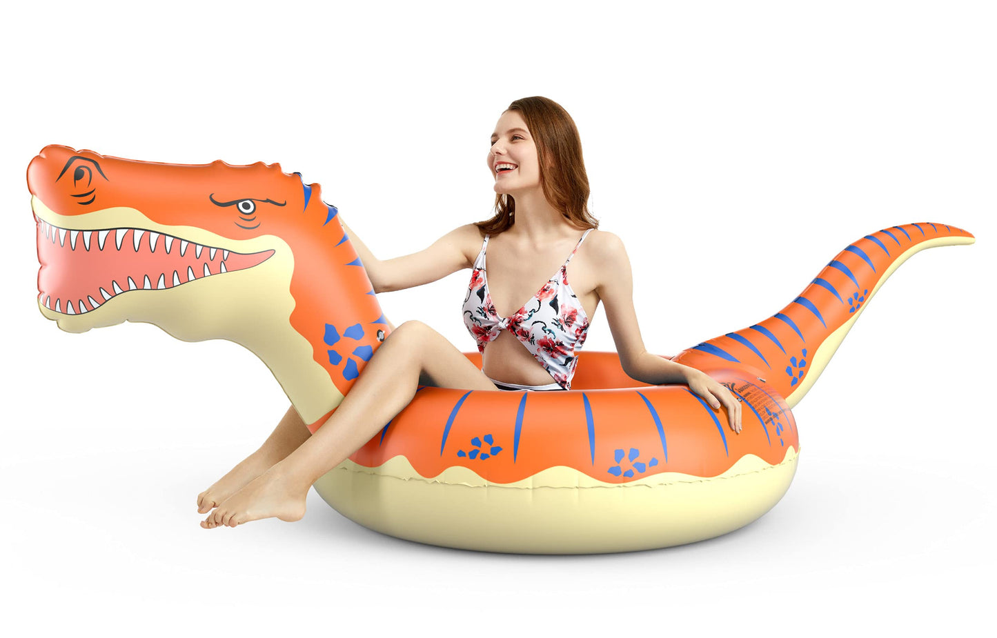 Jasonwell 93-Inch T-Rex Pool Float Tube – Giant Dinosaur Raft for Kids & Adults