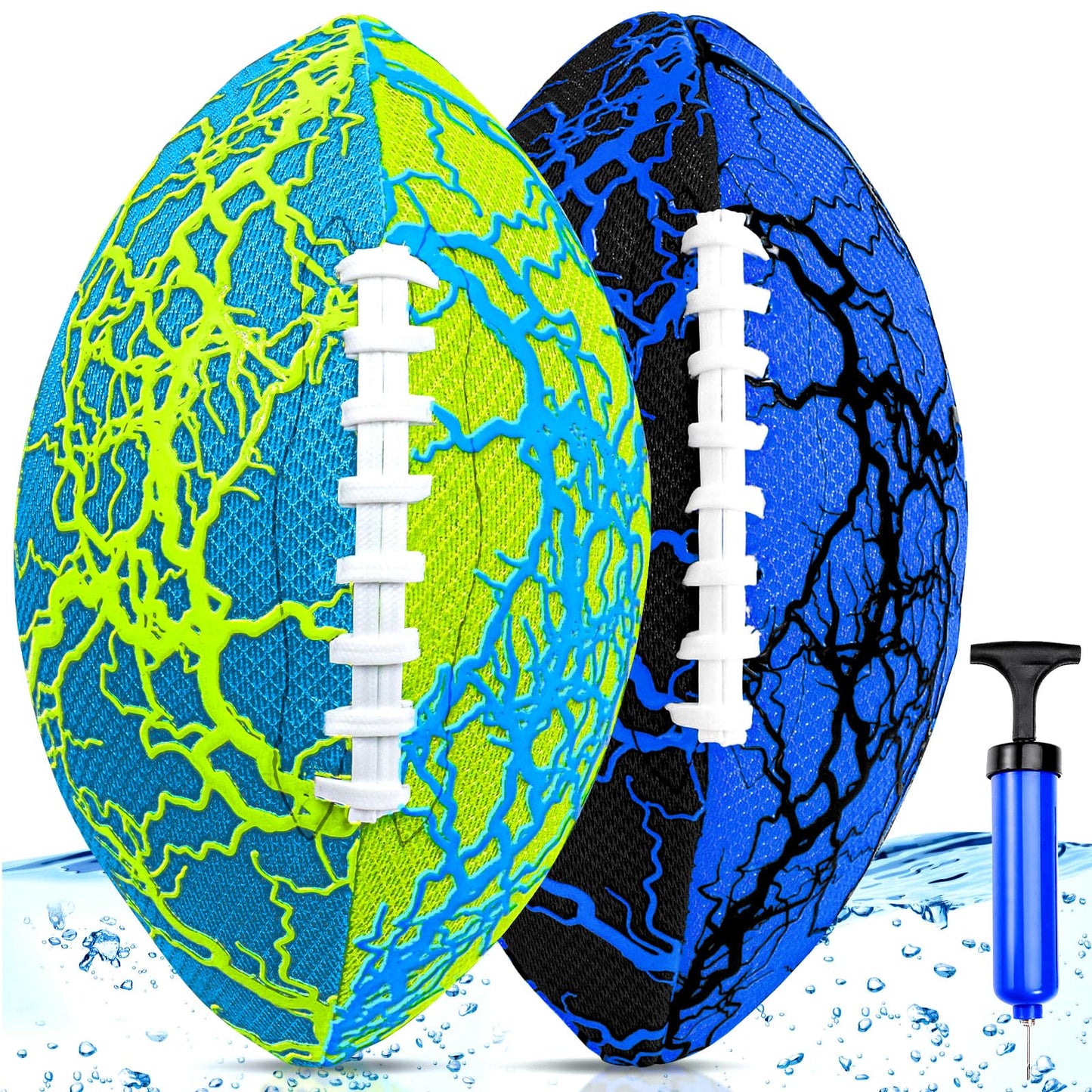 Jasonwell Water Football 2-Pack | Strong Grip, Waterproof for Pool, Beach & Outdoor Play