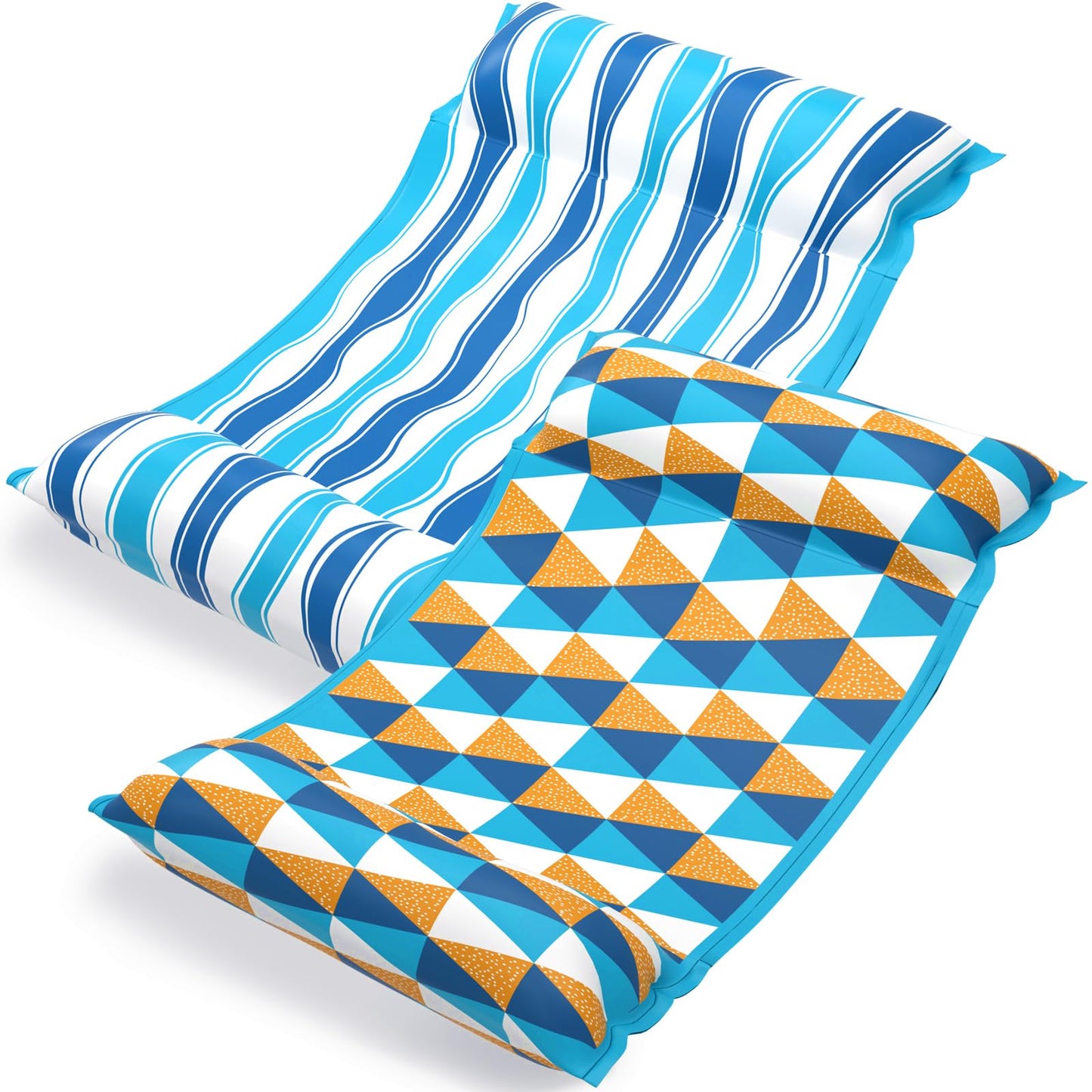 Jasonwell Water Hammock Pool Floats – 2-Pack 4-in-1 Lounge, Hammock, Saddle, Drifter