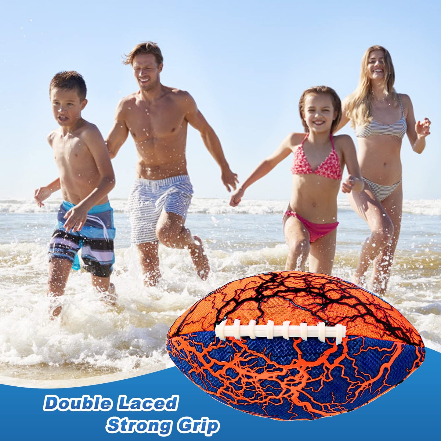 Jasonwell Pool Beach Water Football - 2-Pack, Strong Grip, Waterproof for All-Weather Play