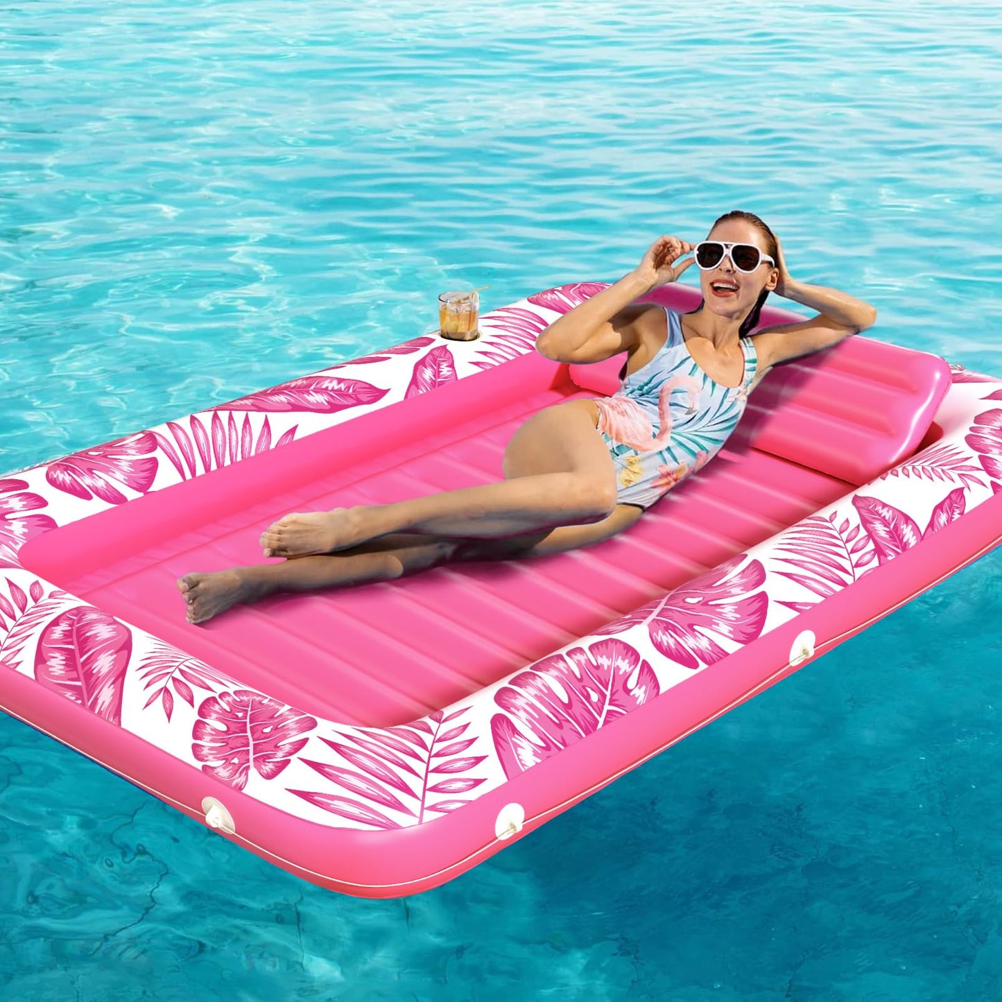Jasonwell Inflatable Tanning Pool Lounger – 4 in 1 Sun Tan Tub for Pool, Beach & Lake
