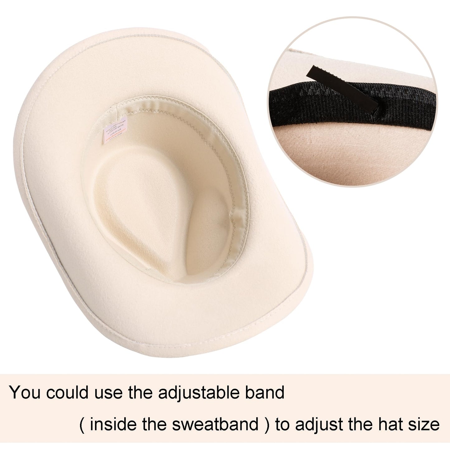 Jastore Toddler Cowboy Hat Beige | Baby Western Hat for 18 Months to 4 Years