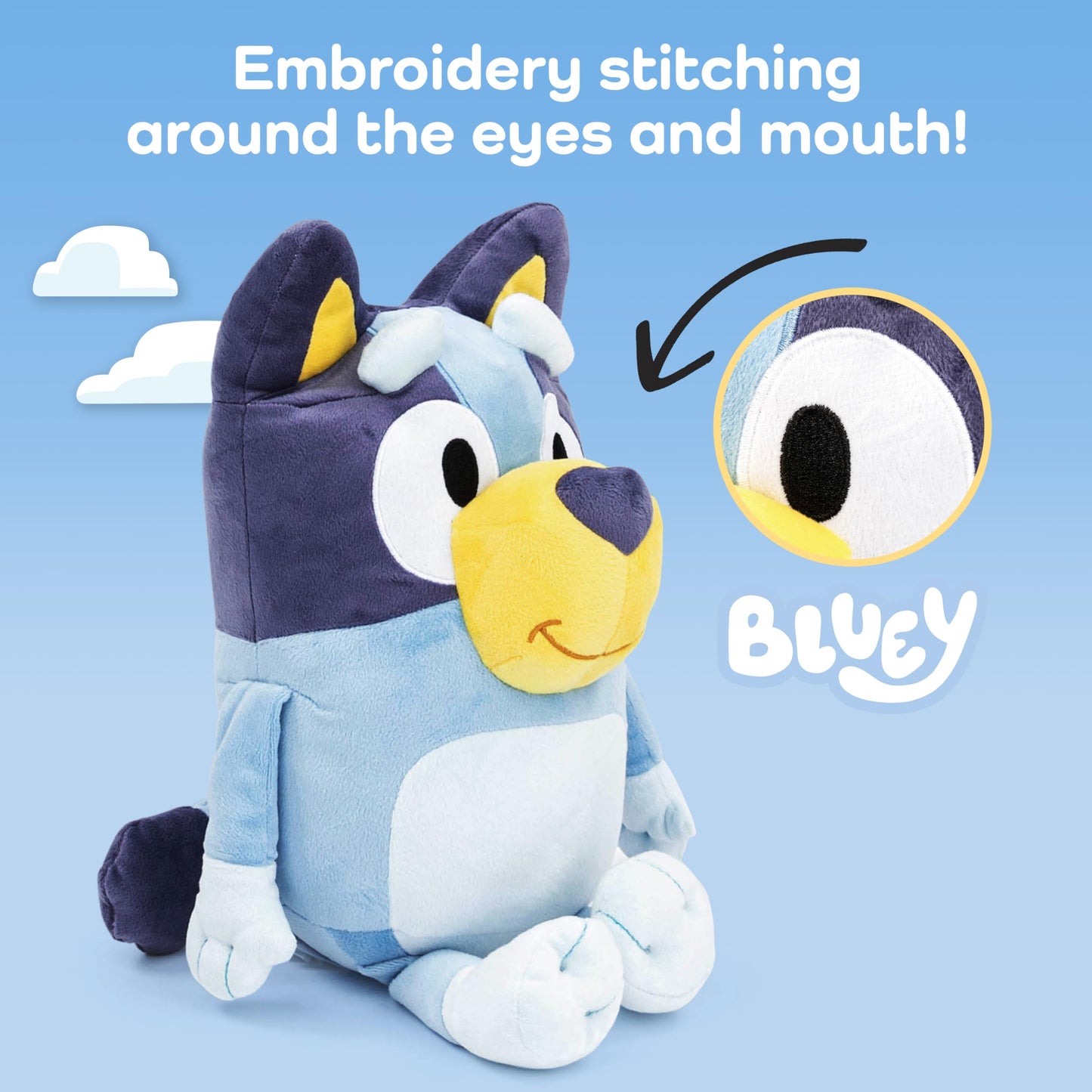 Jay Franco Bluey Plush Pillow Buddy — 19-Inch Super Soft Polyester Microfiber Character Pillow