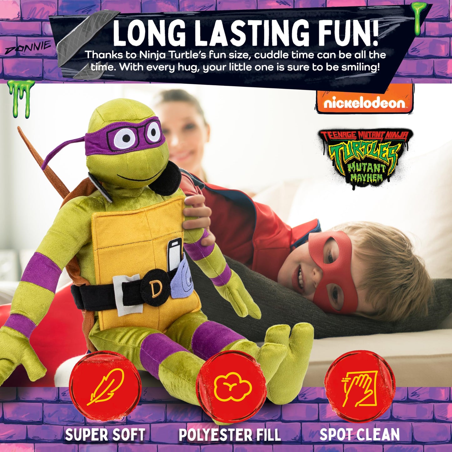 Jay Franco TMNT Donatello Plush Pillow Buddy - 26-Inch