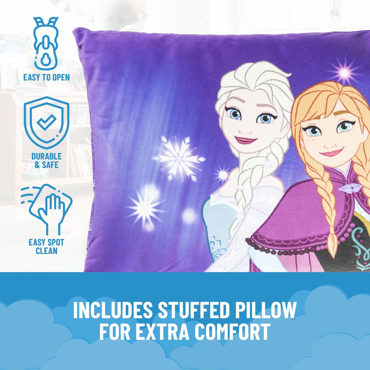 Jay Franco Kids Slumber Bag & Pillow – Frozen 54x27 Nap Mat for Sleepovers