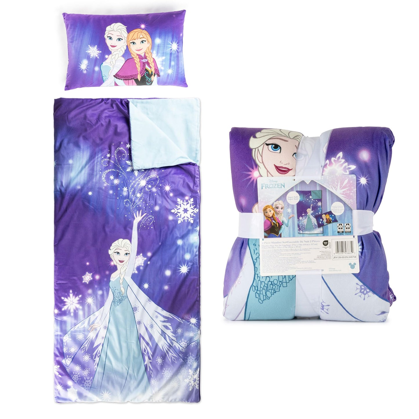 Jay Franco Kids Slumber Bag & Pillow – Frozen 54x27 Nap Mat for Sleepovers