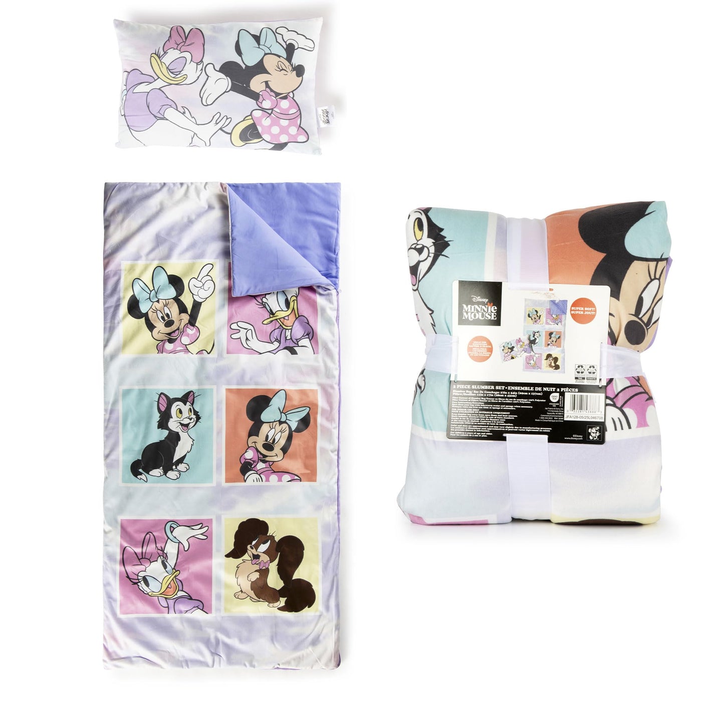 Jay Franco Minnie Mouse Slumber Bag & Pillow — 54 x 27 in Indoor Sleepover Set