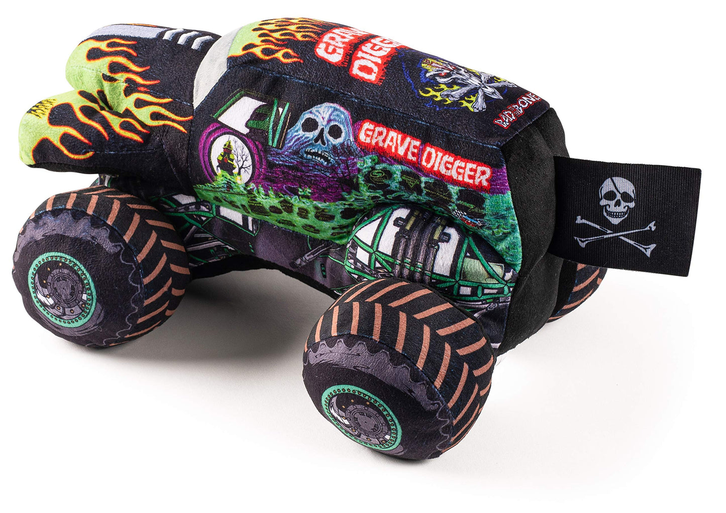 Jay Franco Monster Jam Grave Digger Plush Pillow Buddy — 12.5-Inch Ultra-Soft Microfiber
