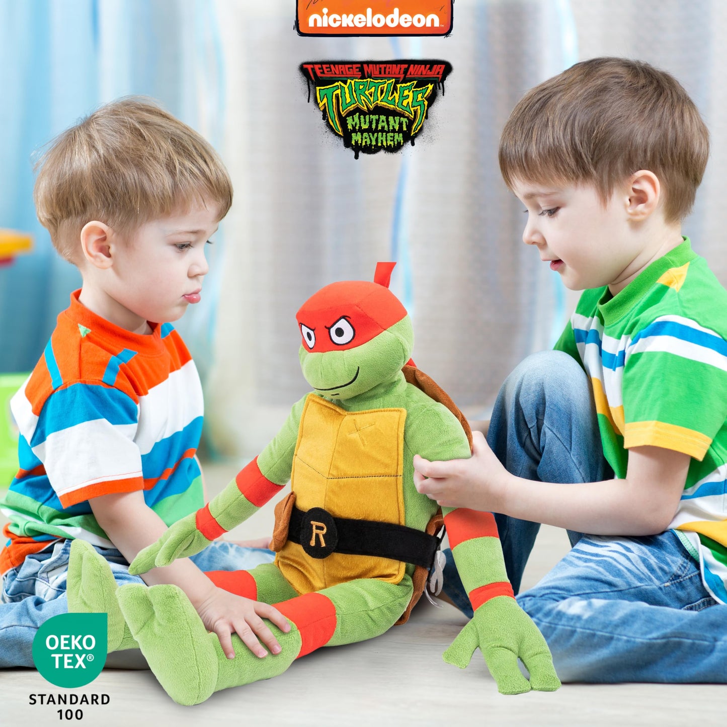Jay Franco Nickelodeon TMNT Raphael Plush Pillow Buddy – 26-Inch Super Soft Stuffed Character Pillow