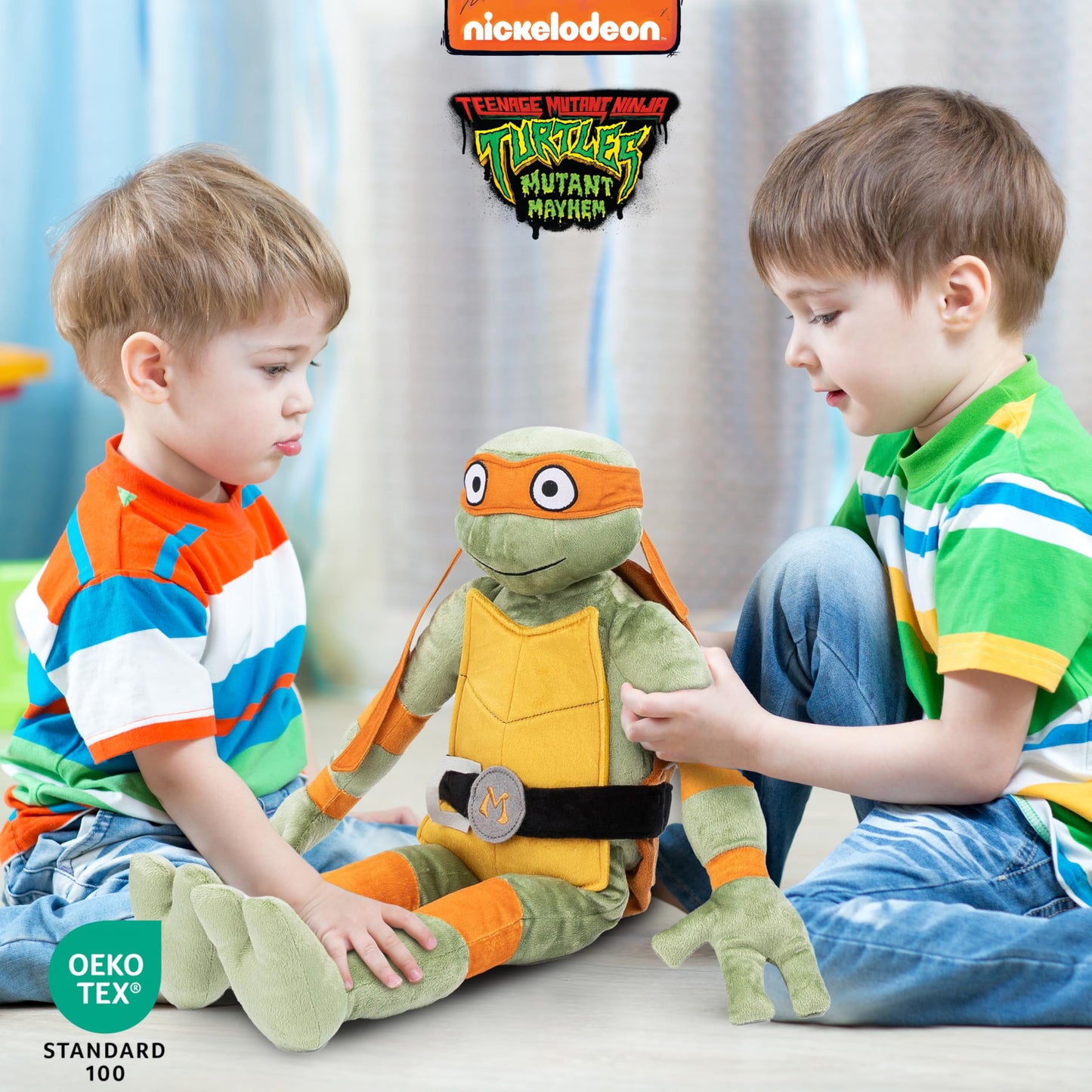 Jay Franco Nickelodeon Teenage Mutant Ninja Turtles Michaelangelo Plush Pillow Buddy – 26-Inch, Ultra-Soft