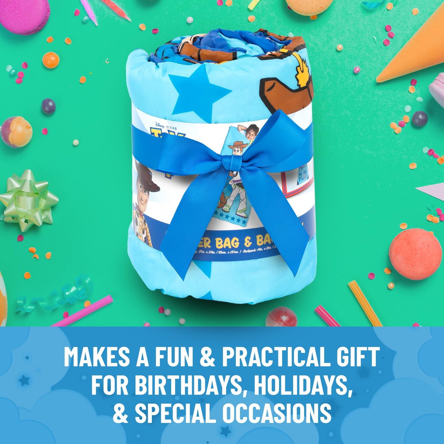 Jay Franco Toy Story Slumber Sack – Cozy Kids Slumber Bag with Woody & Buzz