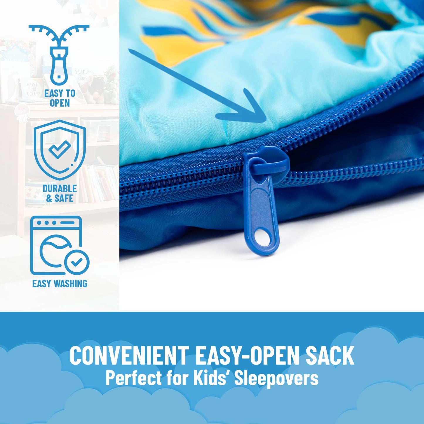 Jay Franco Toy Story Slumber Sack – Cozy Kids Slumber Bag with Woody & Buzz