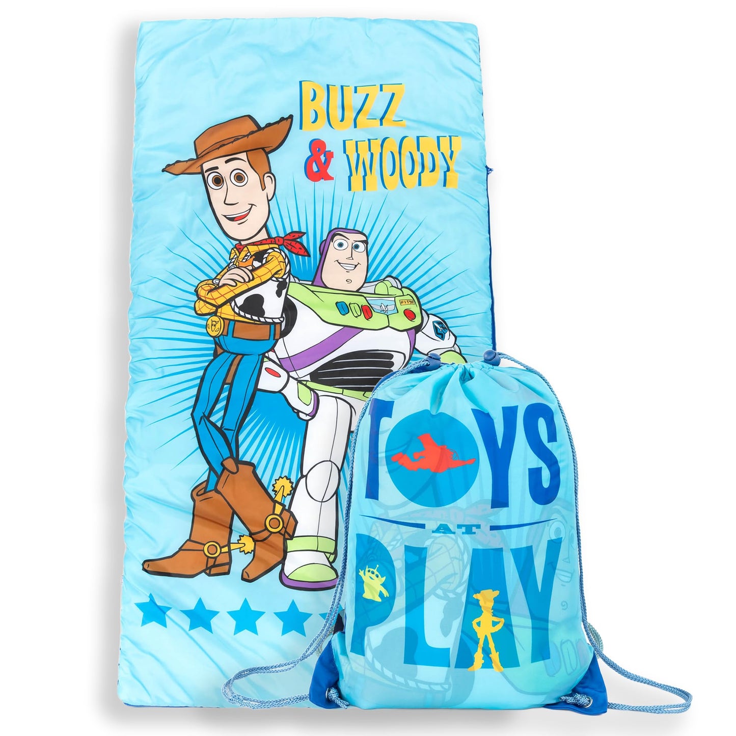 Jay Franco Toy Story Slumber Sack – Cozy Kids Slumber Bag with Woody & Buzz