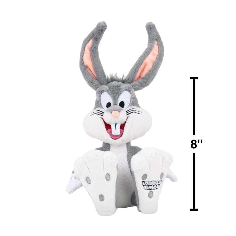 Jazwares Looney Tunes 8-Inch Bugs Bunny Plush — Ultra-Soft, Officially Licensed Toy