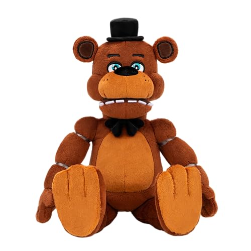 Jazwares Five Nights at Freddy's 14-inch Poseable Sound Classic Freddy Plush – Glow Eyes, 4 Sounds