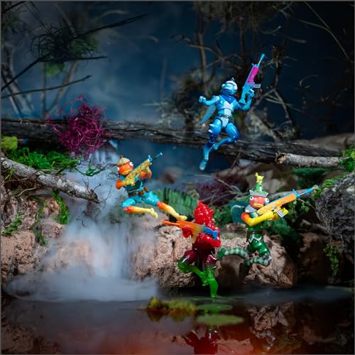 Jazwares Fortnite Frozen Fishstick Four Pack – 4-Inch Articulated Figures with Back Bling & Weapons