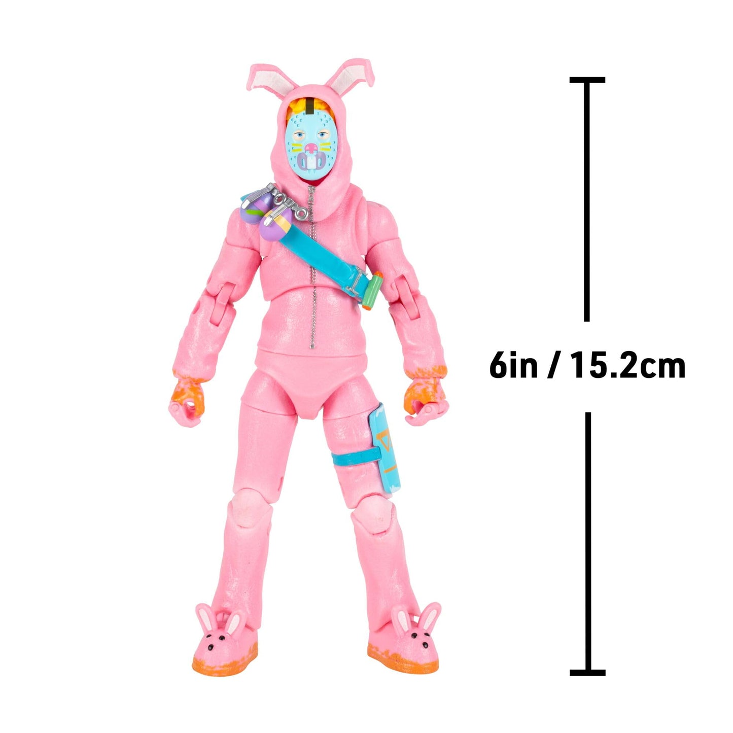 Fortnite Legendary Rabbit Raider 6-Inch Figure — Articulation, Harvest Tool, Back Bling, Bonus Code | Jazwares