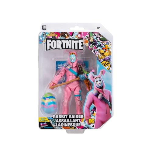 Fortnite Legendary Rabbit Raider 6-Inch Figure — Articulation, Harvest Tool, Back Bling, Bonus Code | Jazwares