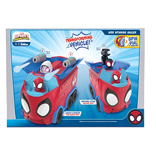 Jazwares Spidey and His Amazing Friends Web Spinning Hauler — 8-Inch 3-in-1 Vehicle