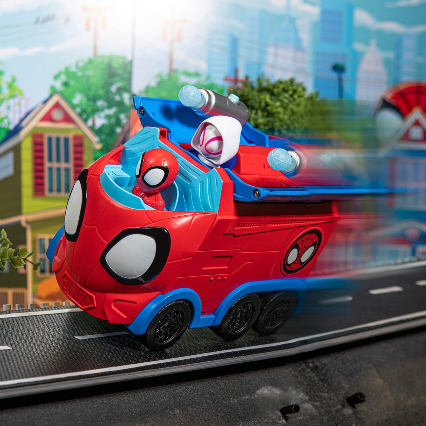 Jazwares Spidey and His Amazing Friends Web Spinning Hauler — 8-Inch 3-in-1 Vehicle