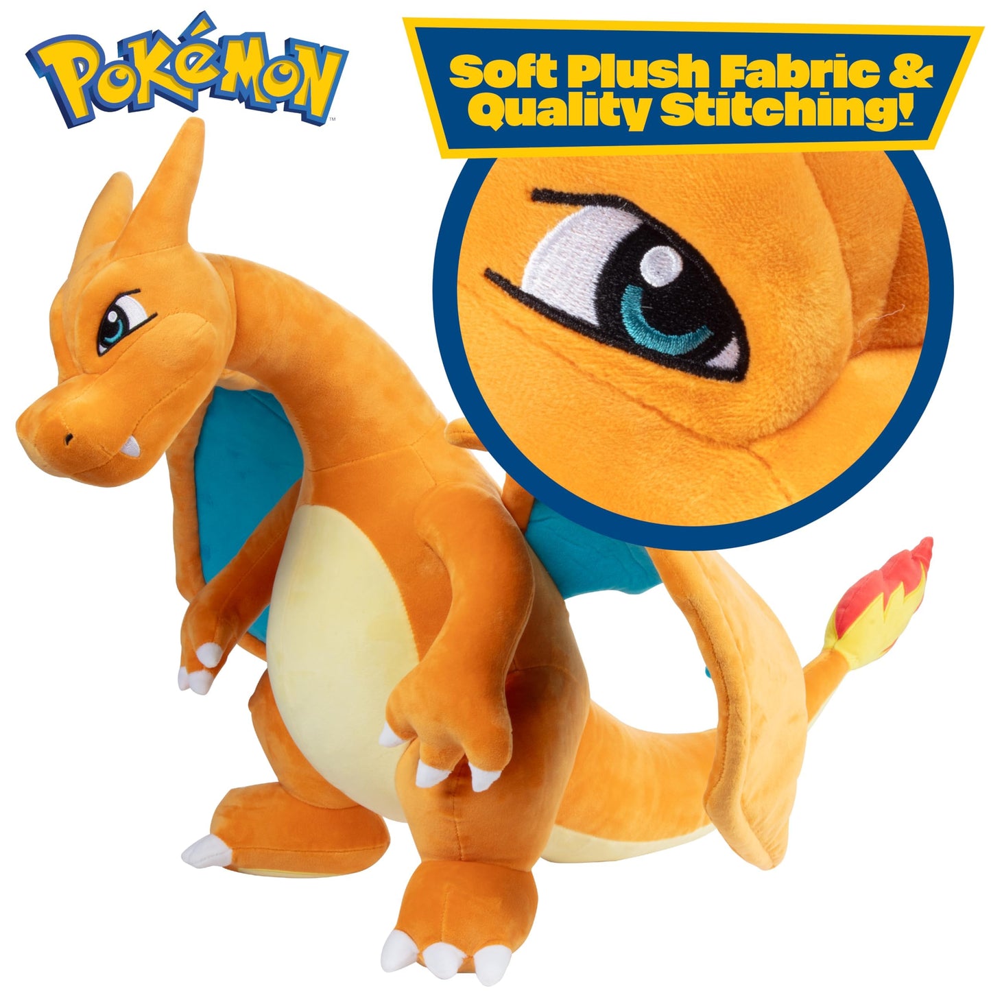 Jazwares Pokemon 24" Jumbo Charizard Plush – Officially Licensed Large Charizard Toy