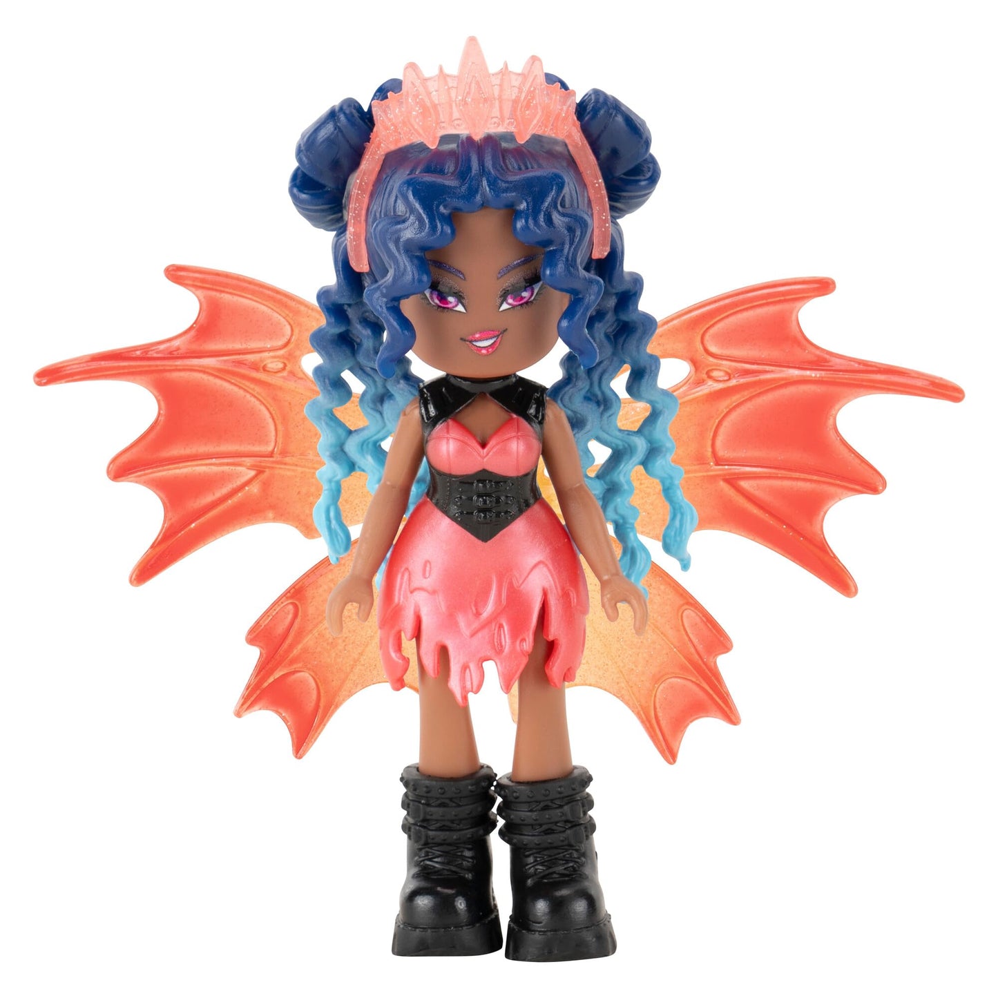 Royale High 3-Inch Fire Fairy Fashion Doll – 1 Figure + 9 Accessories + Virtual Item Code | Series 1