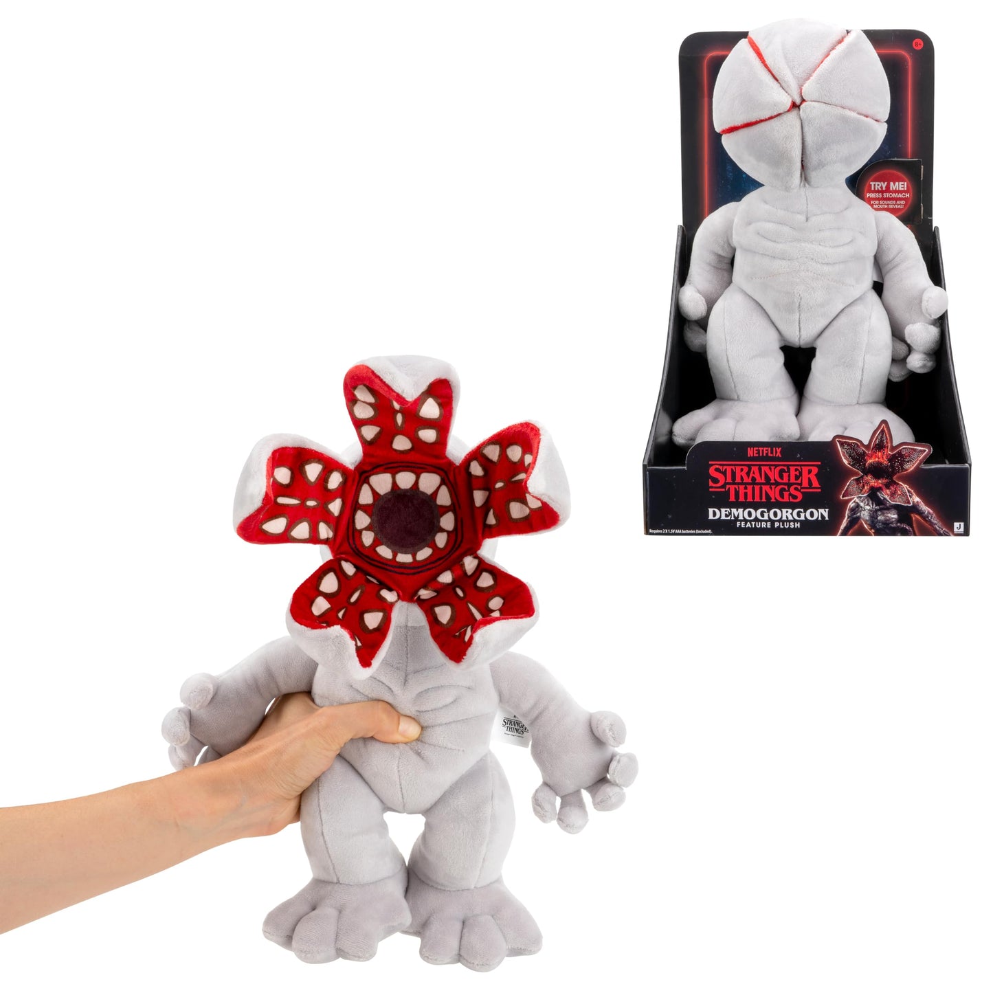 Stranger Things Demogorgon Feature Plush 12-Inch Opening Head with Sound Effects | Jazwares