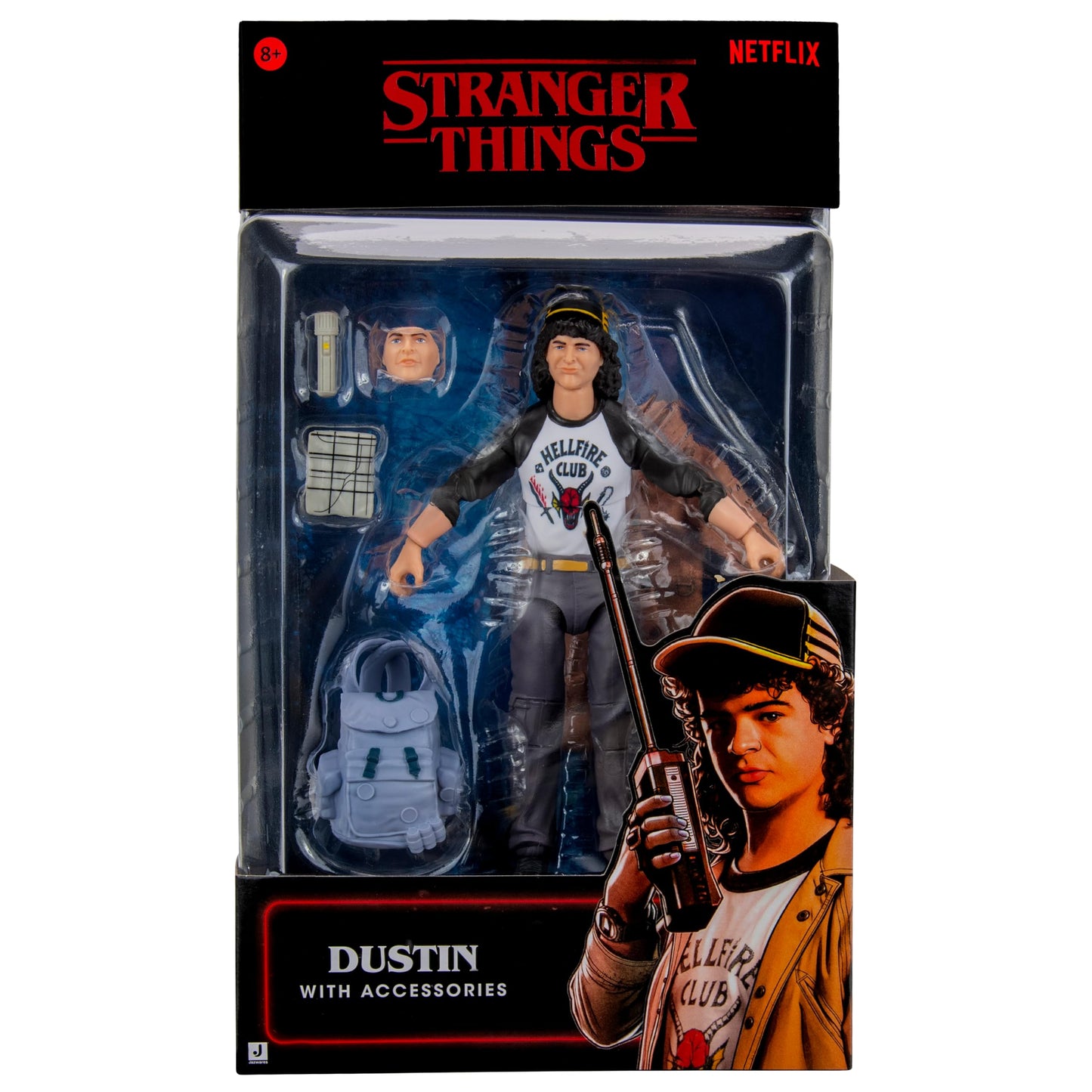 Jazwares Stranger Things Dustin Henderson Upside Down Collector Figure – 6-Inch, 33+ Articulations
