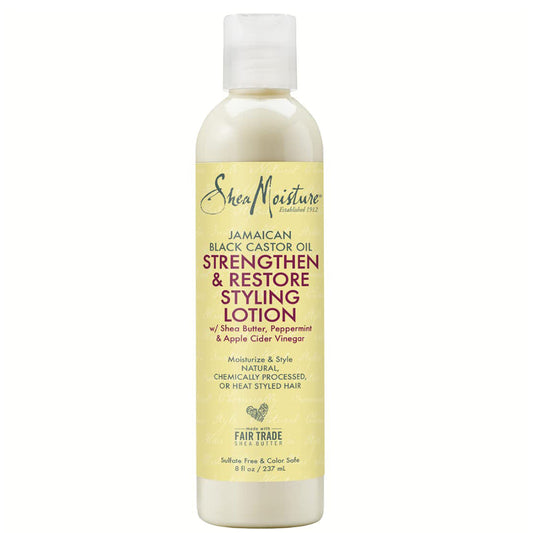 Shea Moisture Jamaican Black Castor Oil Strengthen & Restore Styling Lotion 8 oz / 237 ml - For Breakage-Prone & Heat-Styled Hair