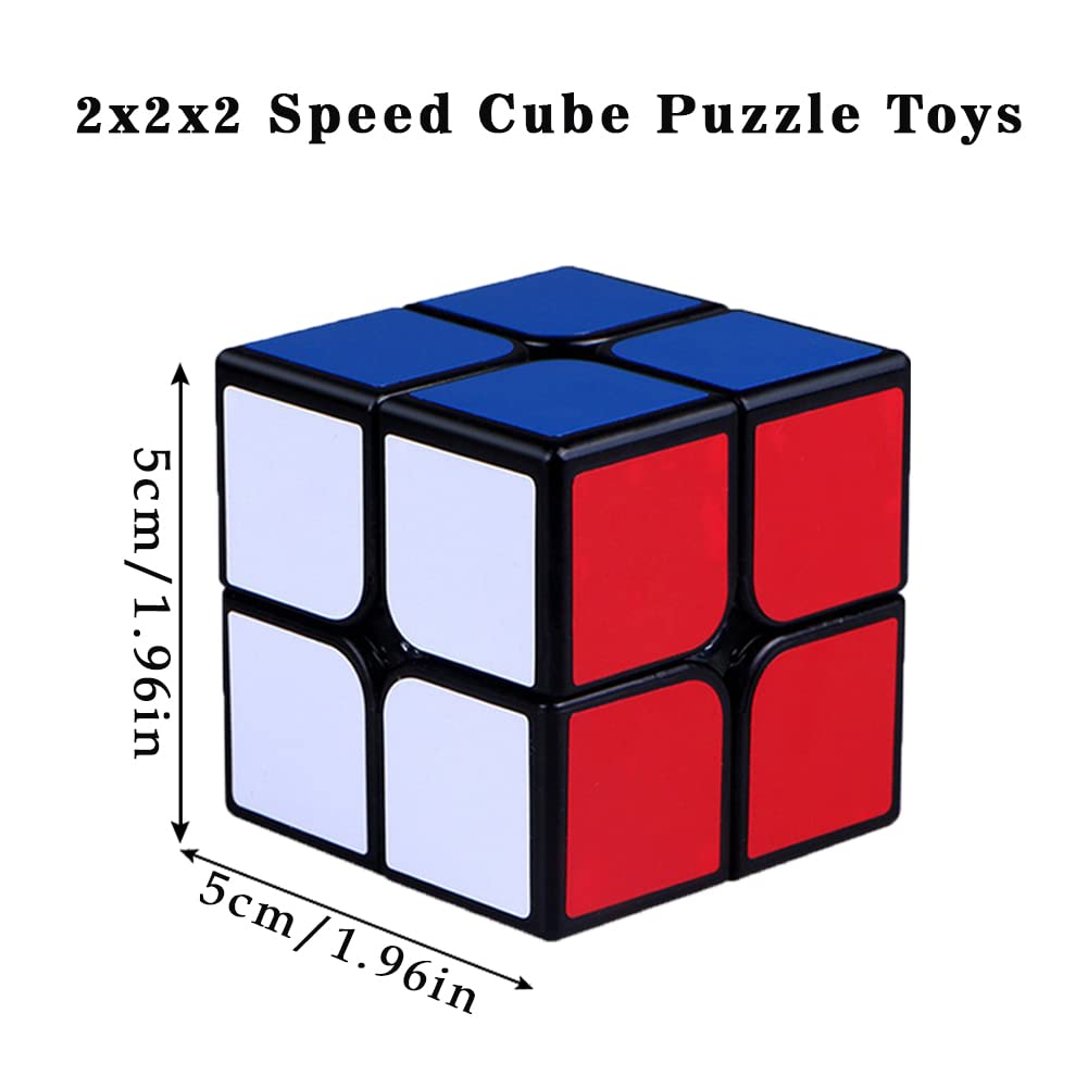 Jbpbslu 2x2 Speed Cube – Classic Black 50mm Puzzle for Beginners & Pros