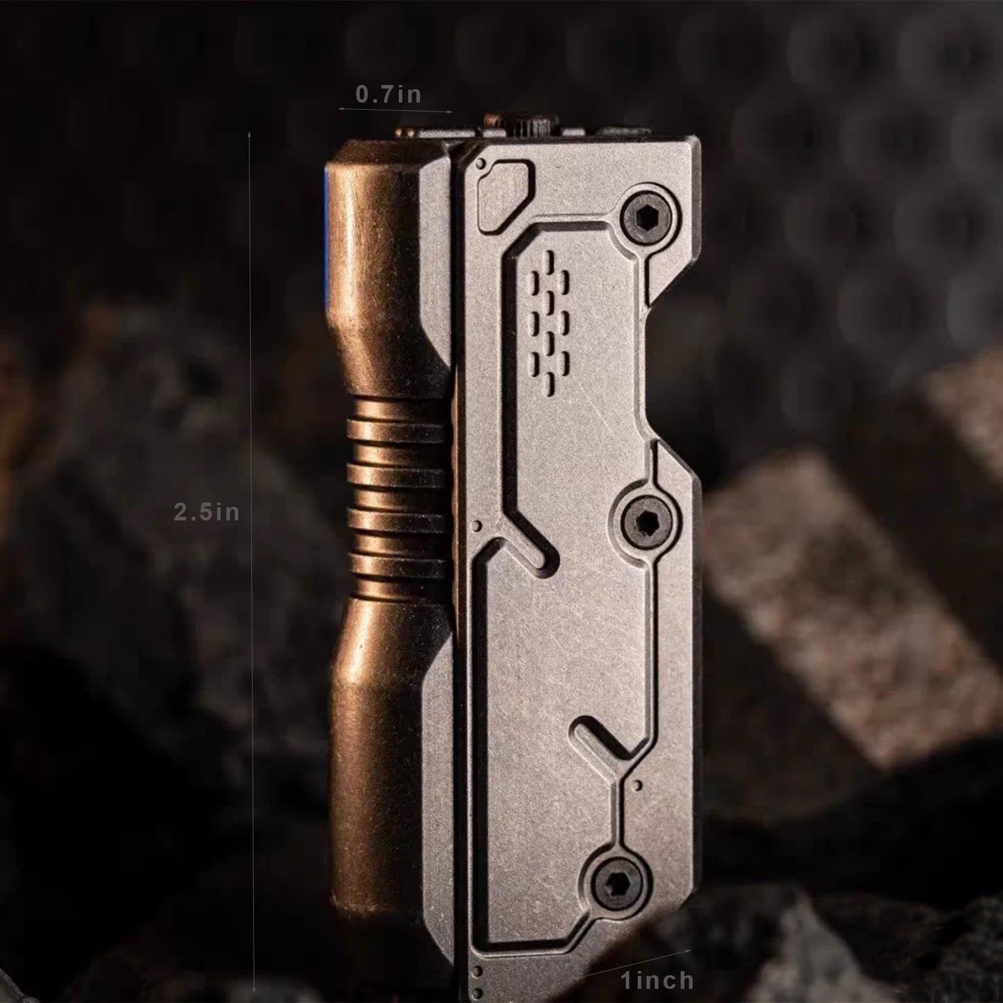 JC JIUCHUANG Fidget Gun Metal – Stainless Steel Fidget Toy for Adults