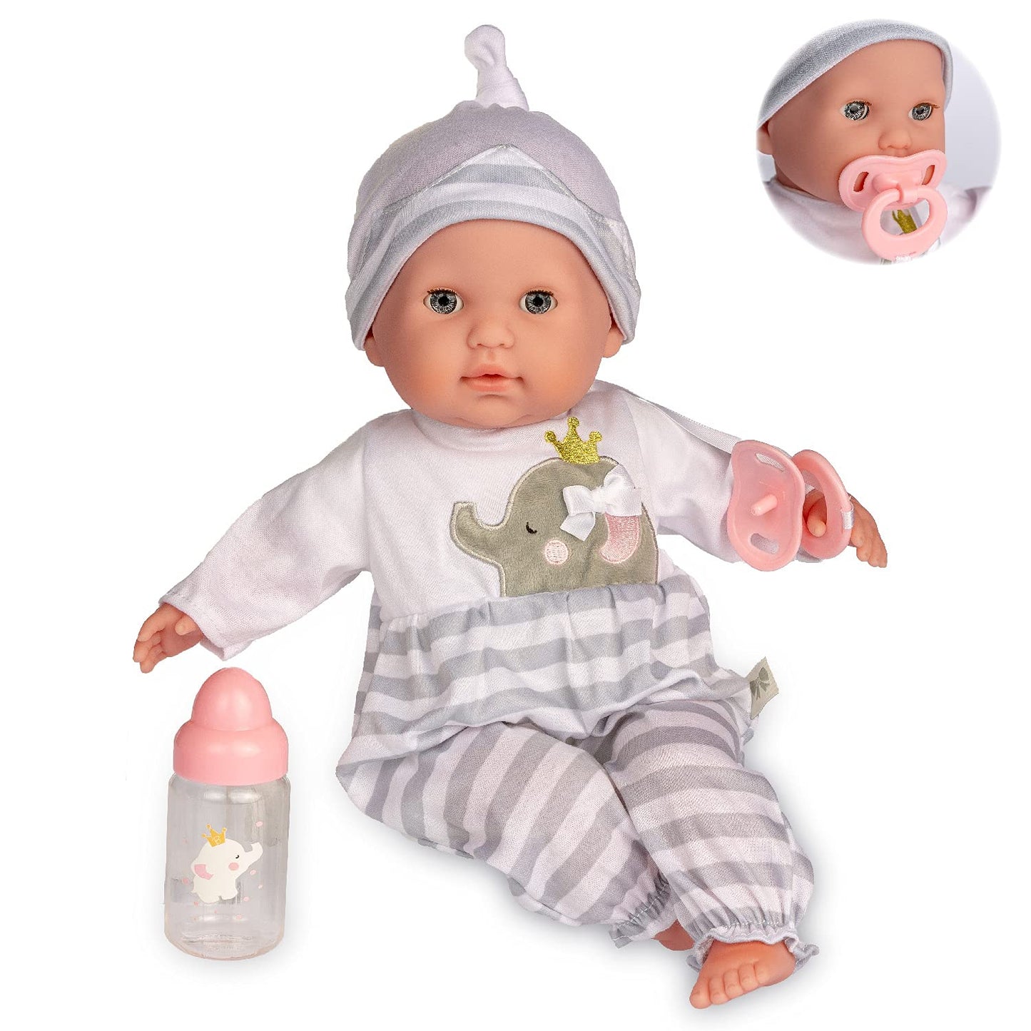 Berenguer Boutique 15-Inch Realistic Soft Body Baby Doll with Open Eyes | JC Toys