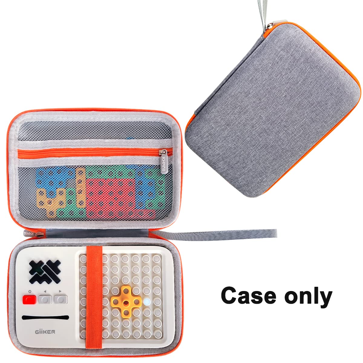 JCHPINE Hard Carrying Case for GiiKER Super Blocks – Orange Protective Travel Case