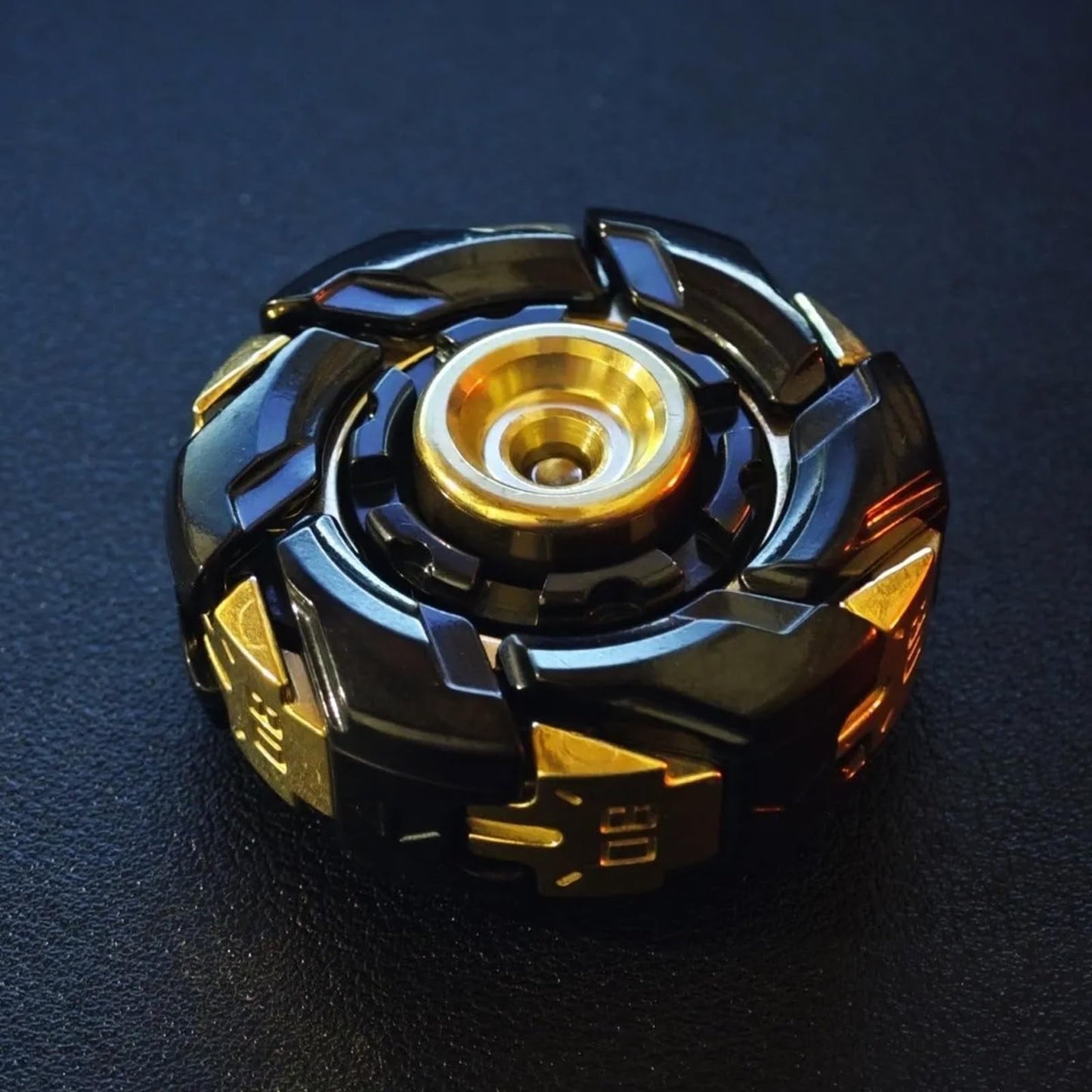 JC JIUCHUANG EDC Fidget Slider – Metal Clicker Toy (BlackGold)