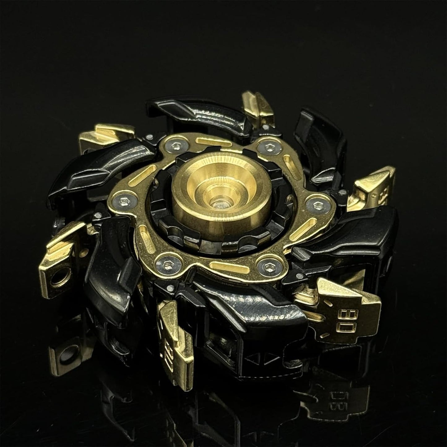 JC JIUCHUANG EDC Fidget Slider – Metal Clicker Toy (BlackGold)