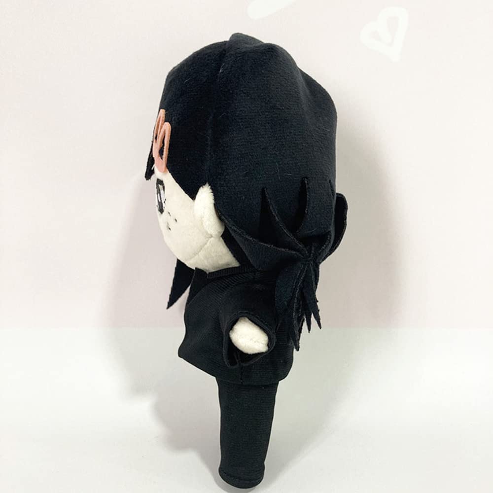 JCvCX Black Hair Girl Plush Toy – Short Pigtail Anime Figure, 8-Inch Soft Doll Pillow