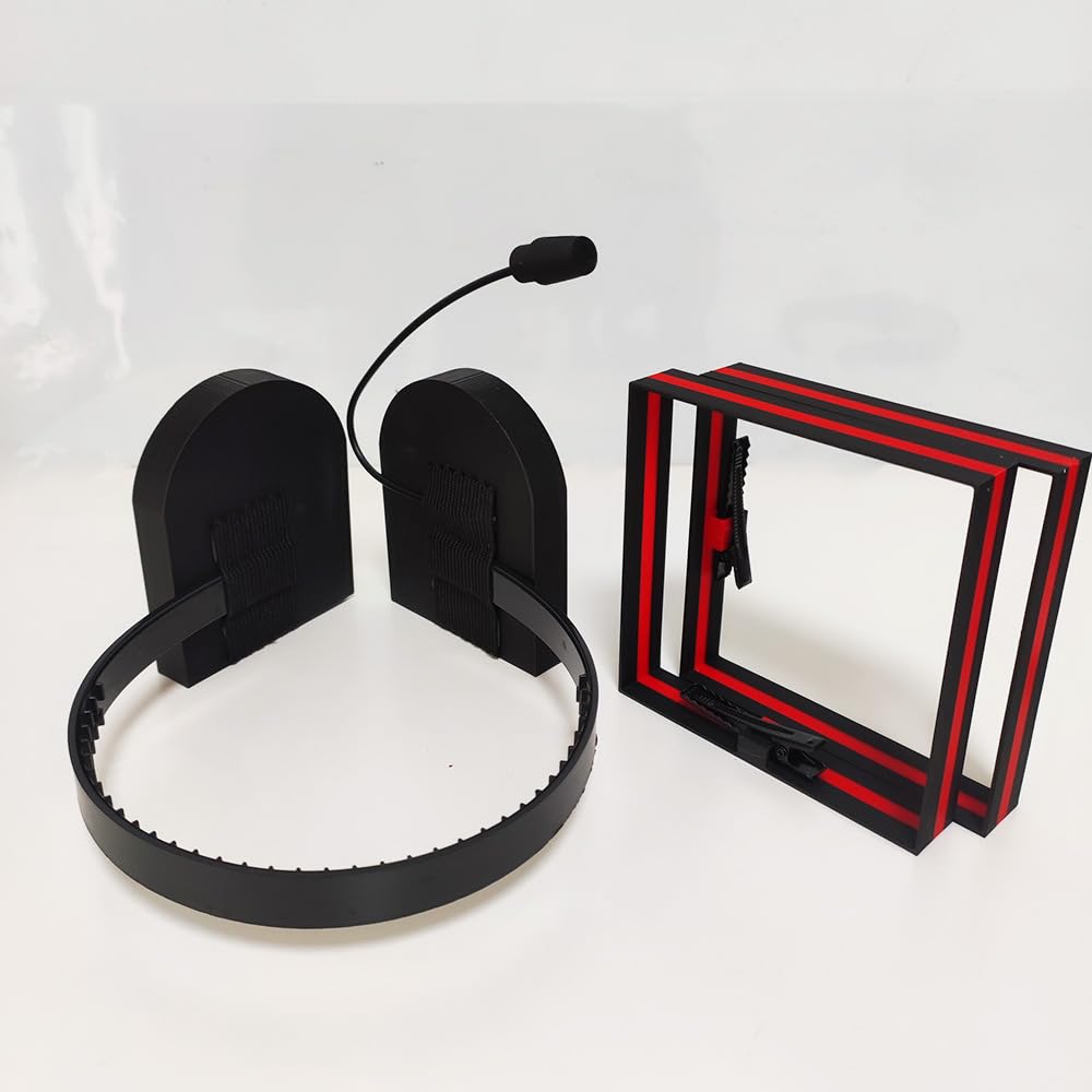JCvCX 3D Printed Cosplay Headphones & Hair Clips – Nonfunctional Prop for Halloween & Conventions