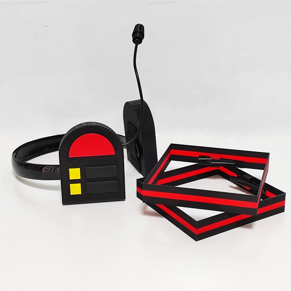 JCvCX 3D Printed Cosplay Headphones & Hair Clips – Nonfunctional Prop for Halloween & Conventions